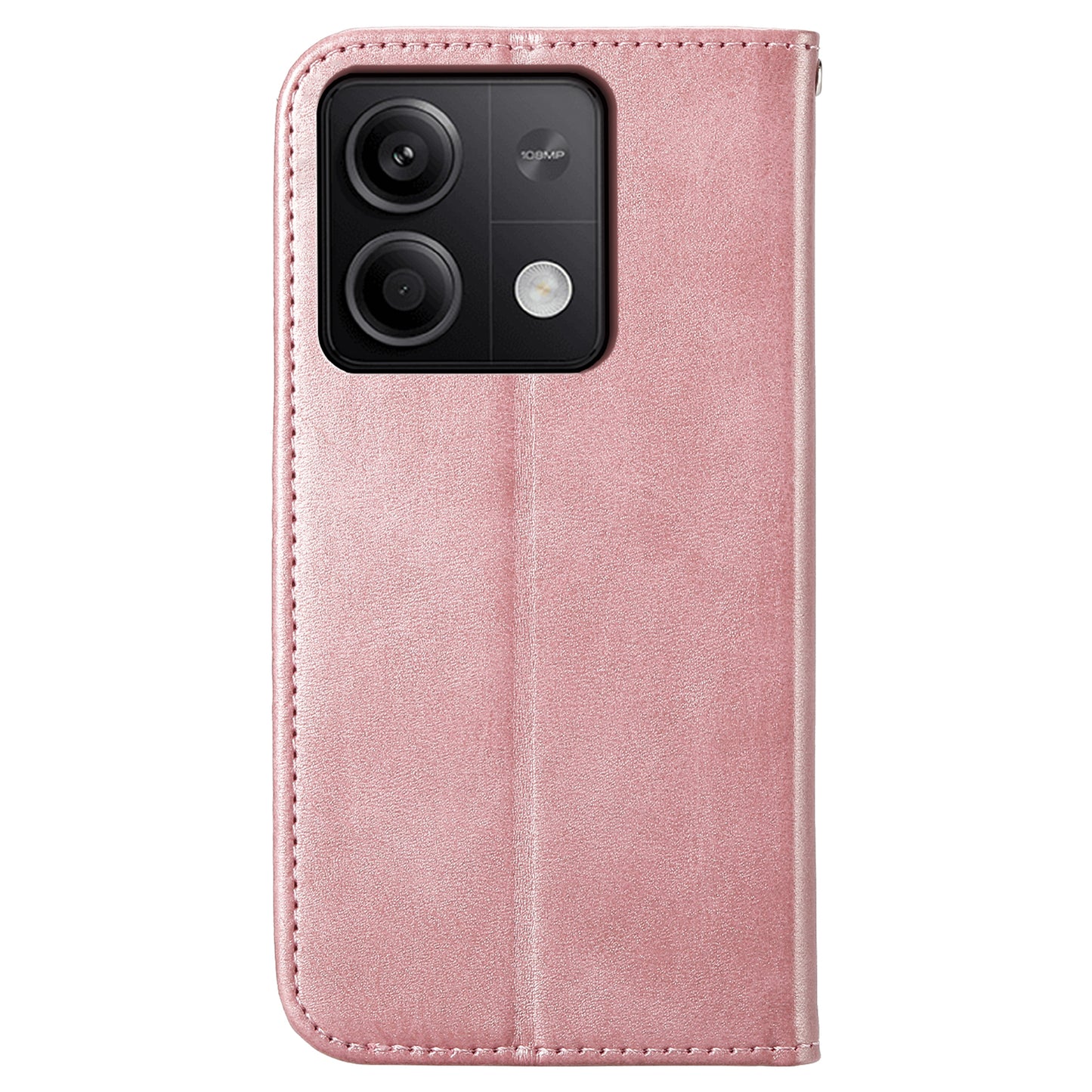 For Xiaomi Redmi Note 13 5G / Note 13 5G (China) Case with Hand Strap Wallet Leather Cover - Rose Gold