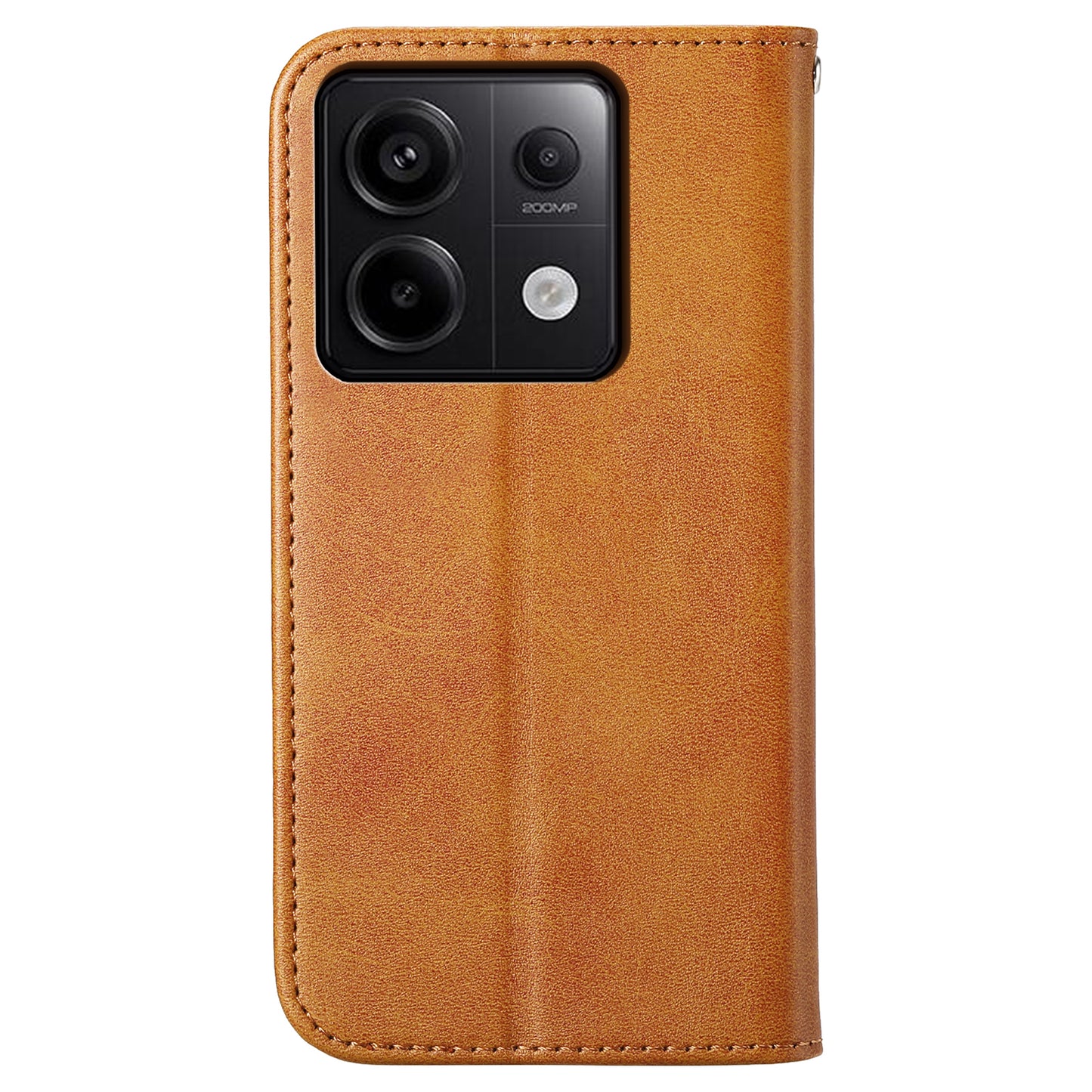 For Xiaomi Redmi Note 13 Pro 5G / Poco X6 5G Case Wallet Magnetic Leather Cover Rhombus Pattern - Yellow