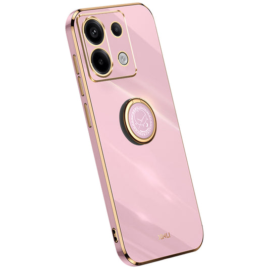 XINLI For Xiaomi Redmi Note 13 Pro 5G / Poco X6 5G Case TPU Phone Back Cover Electroplating Edge with Kickstand - Purple