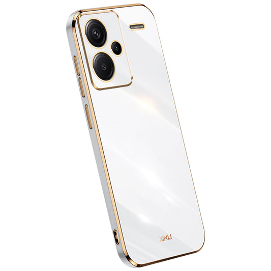 XINLI For Xiaomi Redmi Note 13 Pro+ 5G  Soft TPU Case Electroplating Shockproof Phone Cover - White