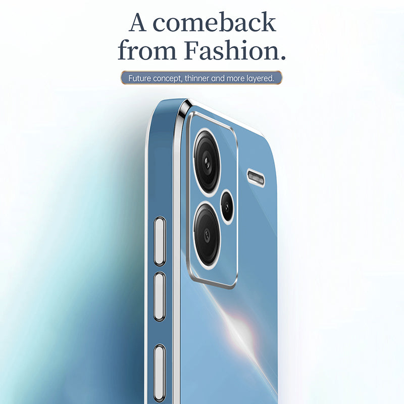 XINLI For Xiaomi Redmi Note 13 Pro+ 5G  Soft TPU Case Electroplating Shockproof Phone Cover - White