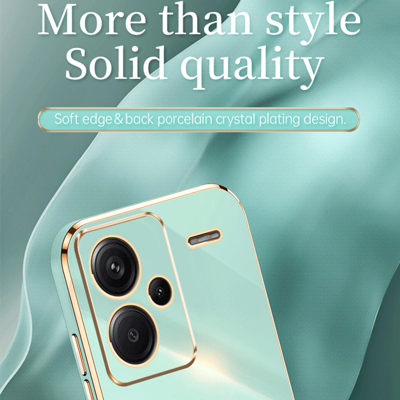 XINLI For Xiaomi Redmi Note 13 Pro+ 5G  Soft TPU Case Electroplating Shockproof Phone Cover - White