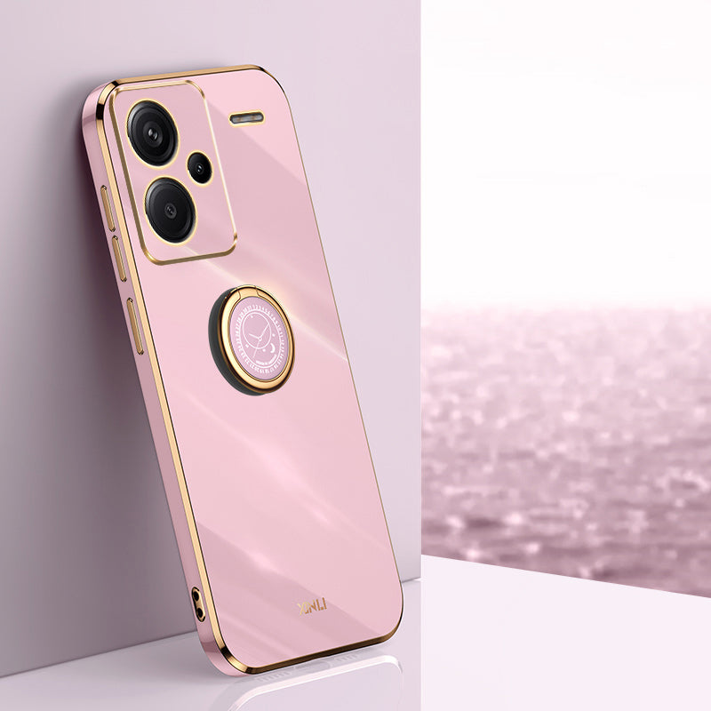 XINLI For Xiaomi Redmi Note 13 Pro+ 5G Case with Ring Kickstand TPU Phone Back Cover - Purple