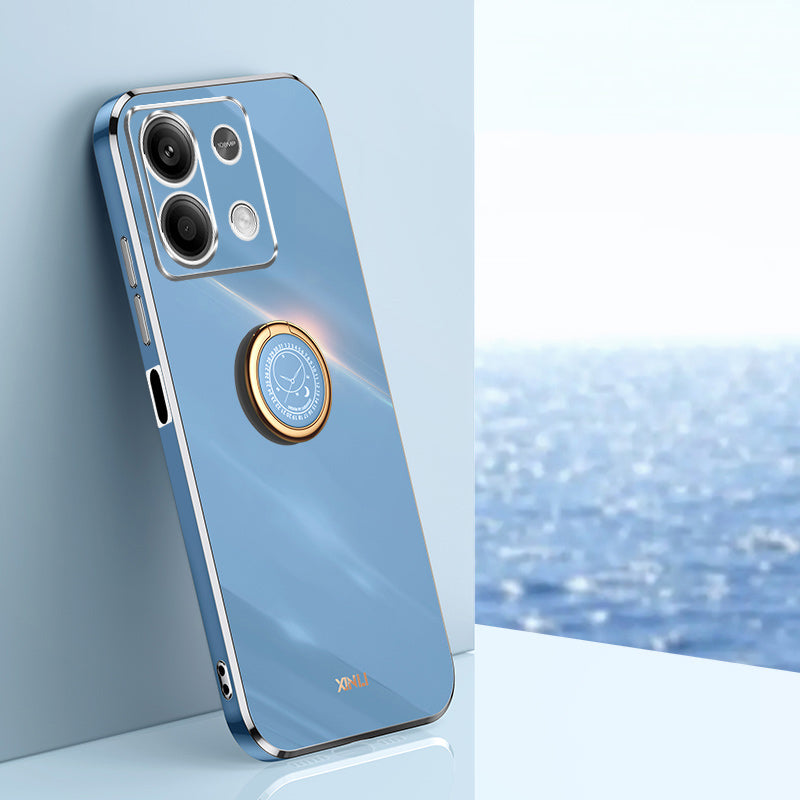 XINLI For Xiaomi Redmi Note 13 5G TPU Case Kickstand Electroplated Phone Cover Protector - Blue