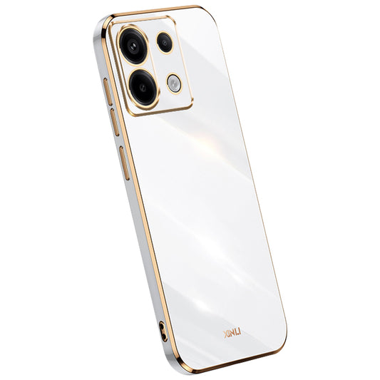 XINLI For Xiaomi Redmi Note 13 Pro 5G / Poco X6 5G Back Case Electroplating TPU Anti-scratch Phone Cover - White