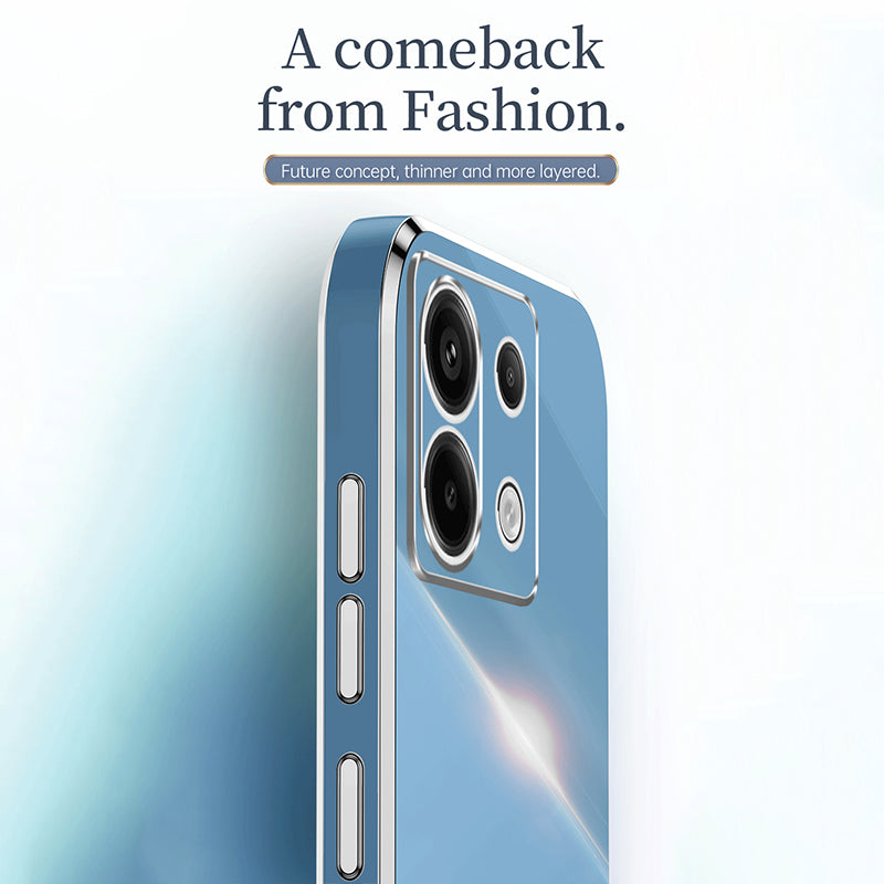 XINLI For Xiaomi Redmi Note 13 Pro 5G / Poco X6 5G Back Case Electroplating TPU Anti-scratch Phone Cover - White
