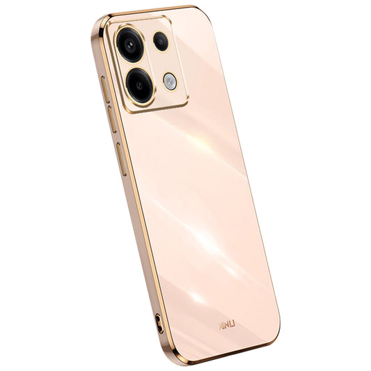 XINLI For Xiaomi Redmi Note 13 Pro 5G / Poco X6 5G Back Case Electroplating TPU Anti-scratch Phone Cover - Pink