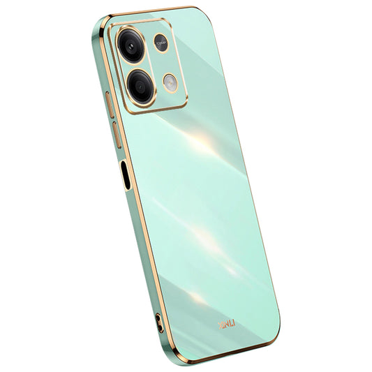 XINLI For Xiaomi Redmi Note 13 5G Case Electroplating TPU Shockproof Phone Cover Protector - Cyan