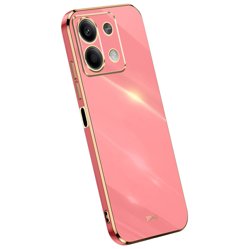 XINLI For Xiaomi Redmi Note 13 5G Case Electroplating TPU Shockproof Phone Cover Protector - Red