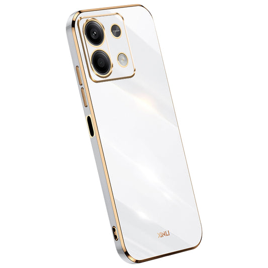 XINLI For Xiaomi Redmi Note 13 5G Case Electroplating TPU Shockproof Phone Cover Protector - White