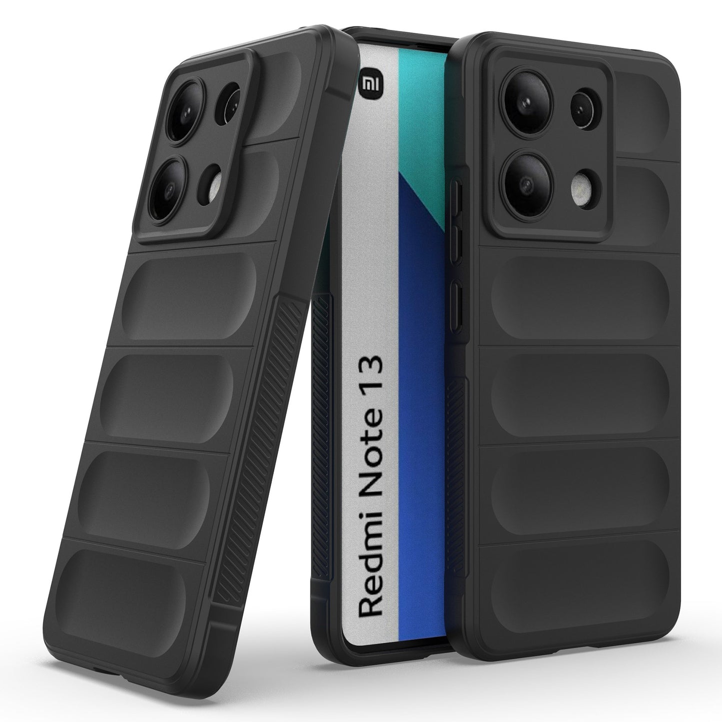 For Xiaomi Redmi Note 13 4G Phone Case TPU Rugged Protective Cover - Black