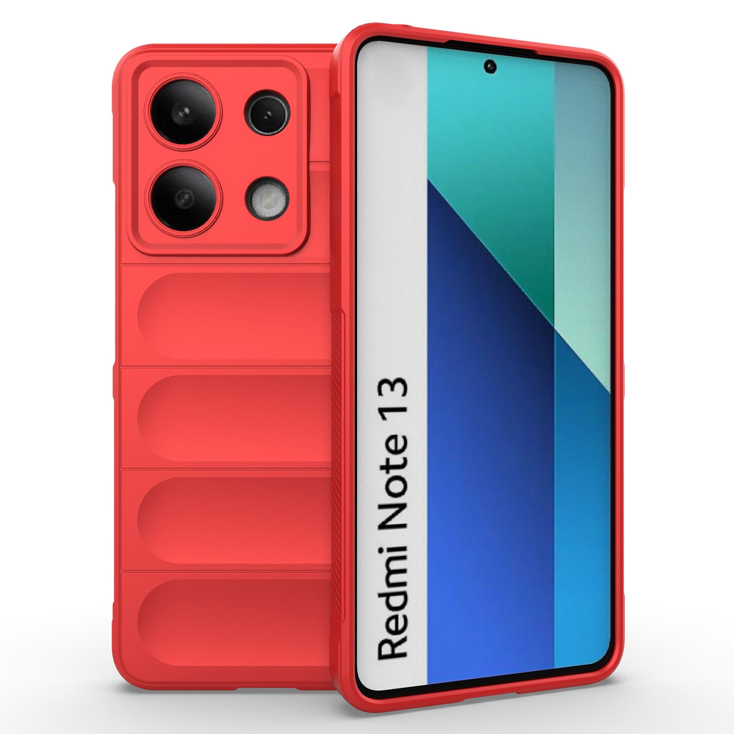 For Xiaomi Redmi Note 13 4G Phone Case TPU Rugged Protective Cover - Red