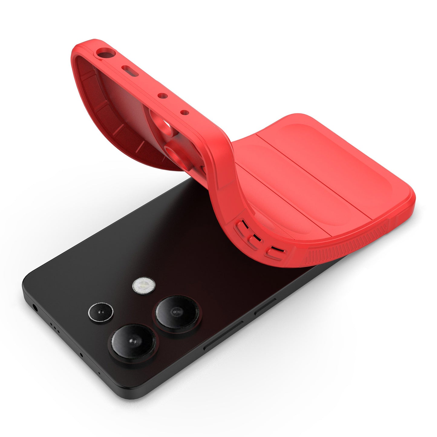 For Xiaomi Redmi Note 13 4G Phone Case TPU Rugged Protective Cover - Red
