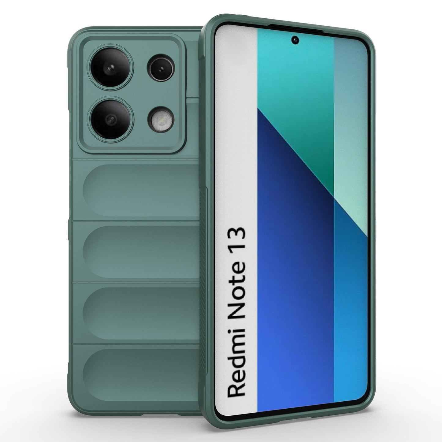 For Xiaomi Redmi Note 13 4G Phone Case TPU Rugged Protective Cover - Green