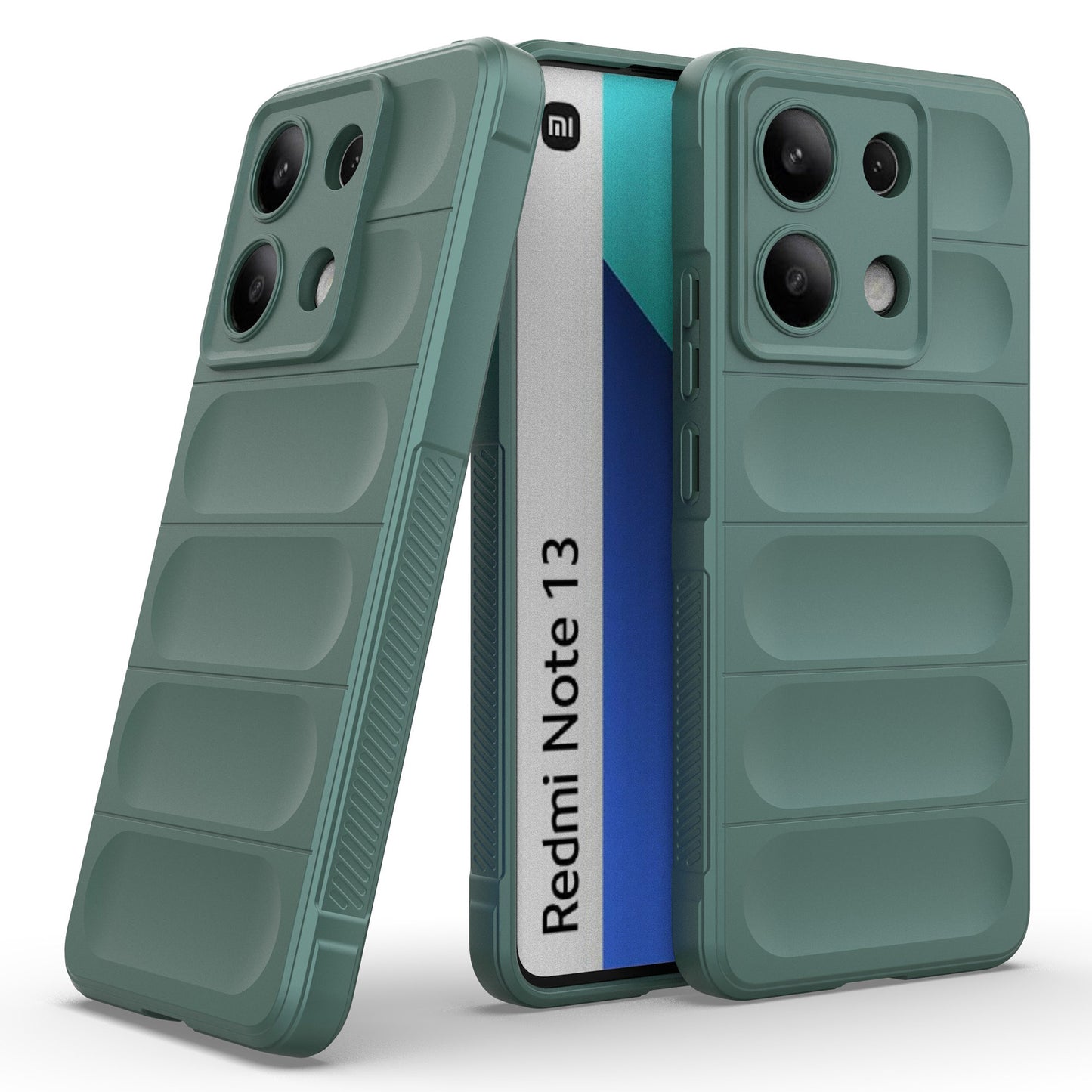 For Xiaomi Redmi Note 13 4G Phone Case TPU Rugged Protective Cover - Green