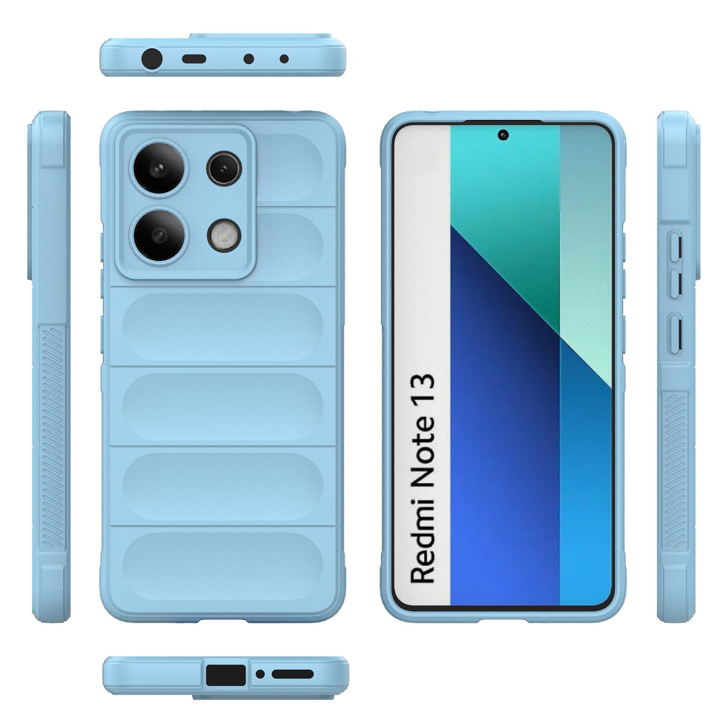 For Xiaomi Redmi Note 13 4G Phone Case TPU Rugged Protective Cover - Baby Blue