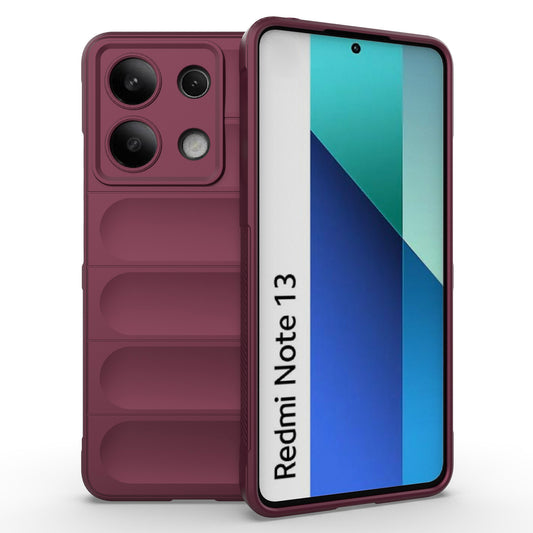 For Xiaomi Redmi Note 13 4G Phone Case TPU Rugged Protective Cover - Wine Red