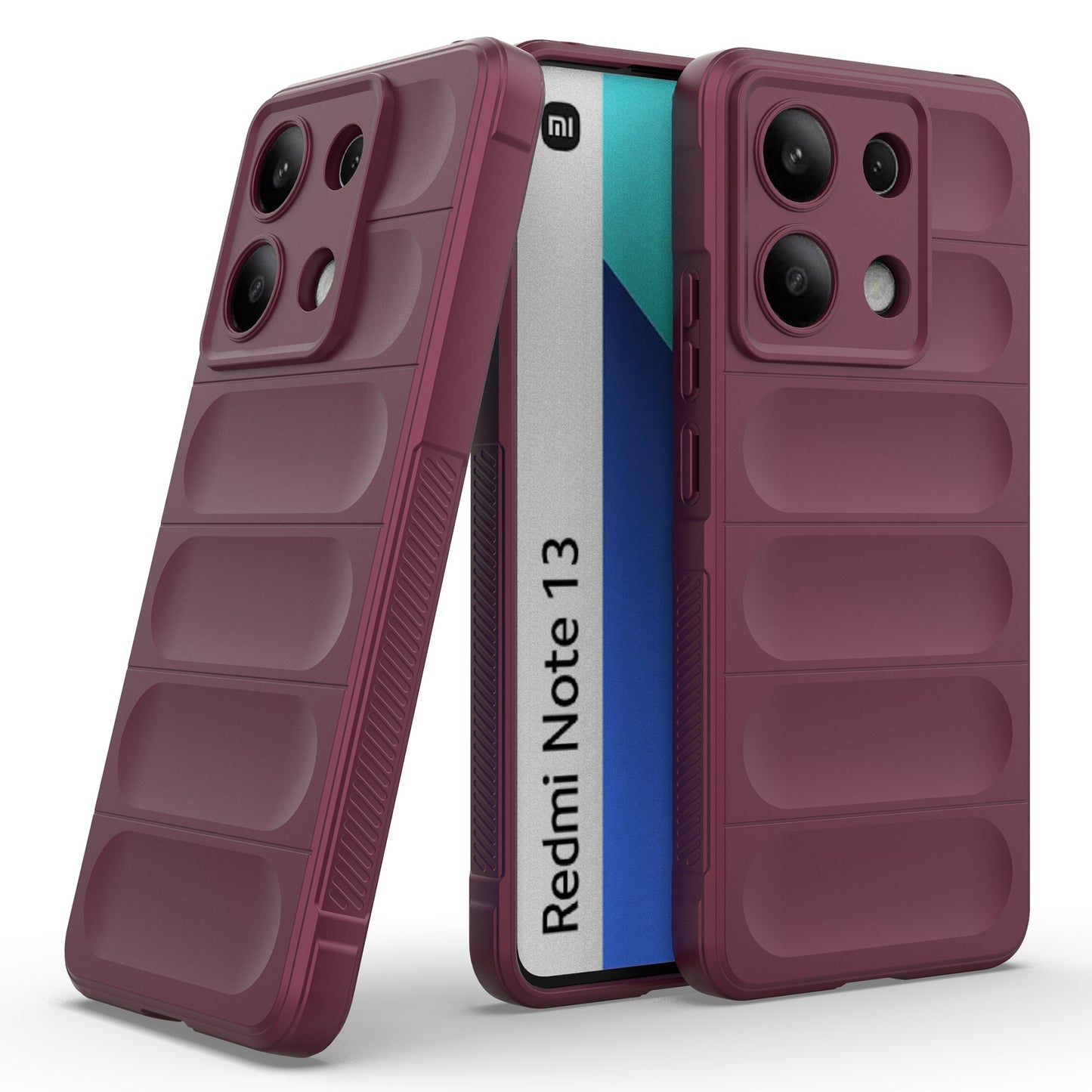 For Xiaomi Redmi Note 13 4G Phone Case TPU Rugged Protective Cover - Wine Red