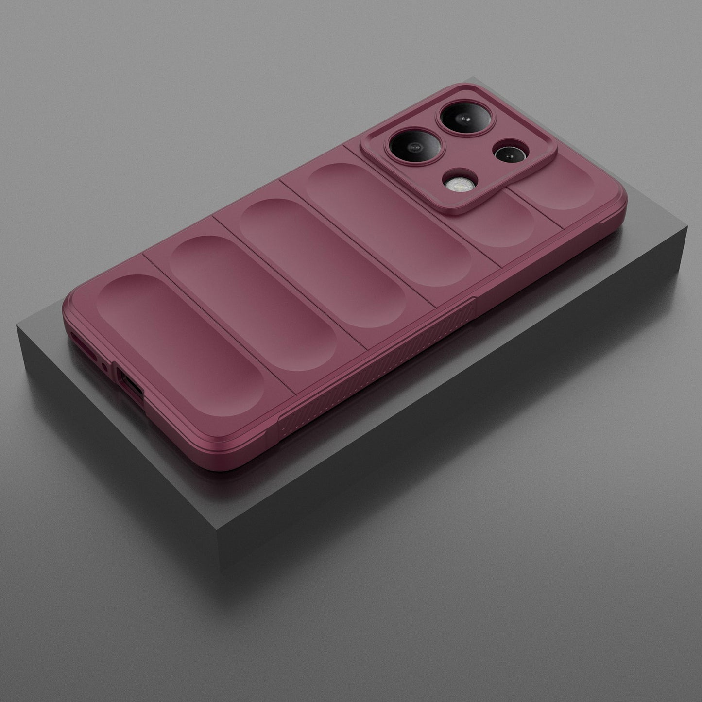 For Xiaomi Redmi Note 13 4G Phone Case TPU Rugged Protective Cover - Wine Red