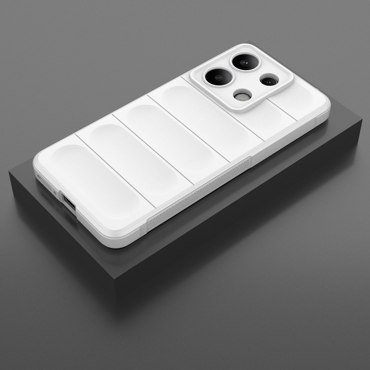 For Xiaomi Redmi Note 13 4G Phone Case TPU Rugged Protective Cover - White