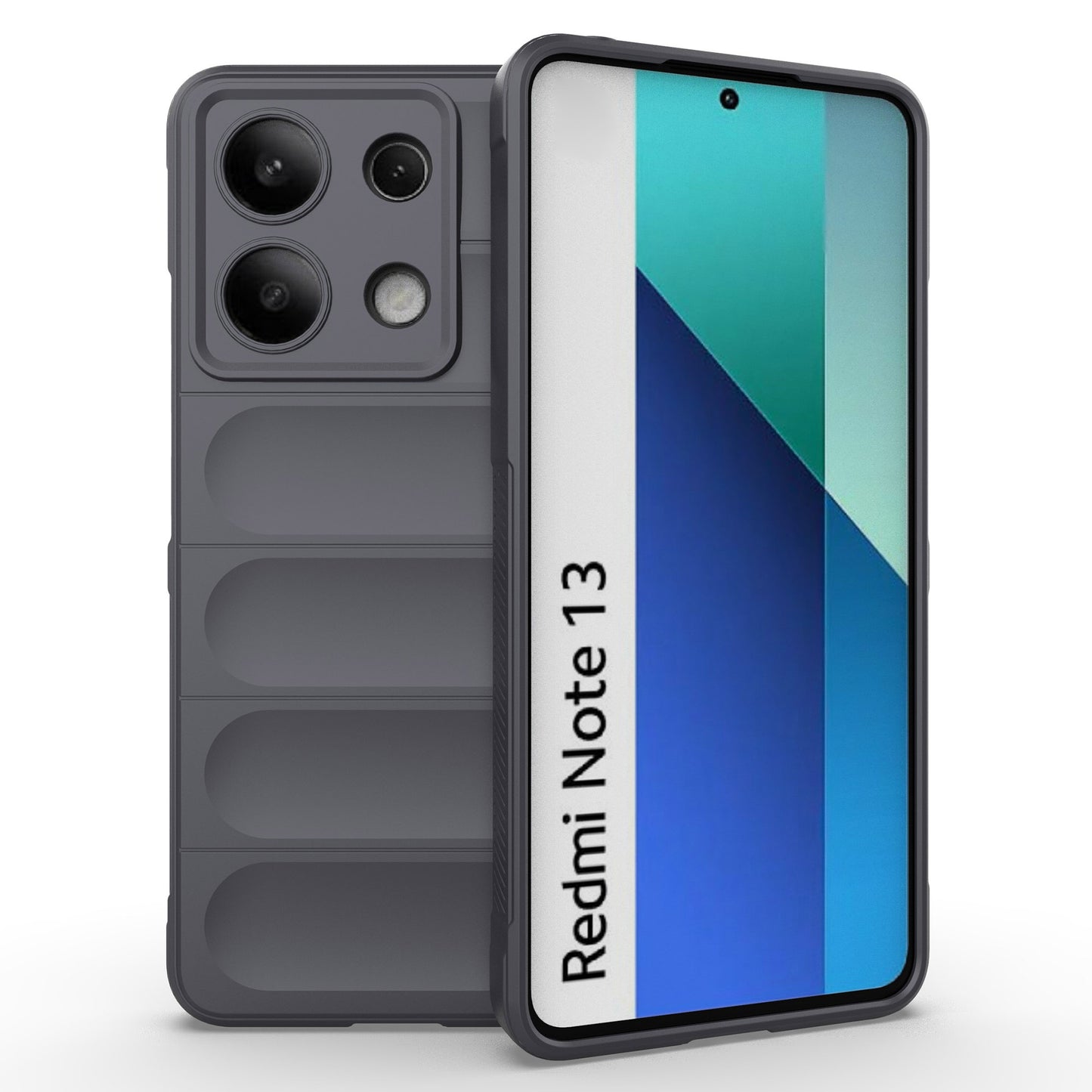 For Xiaomi Redmi Note 13 4G Phone Case TPU Rugged Protective Cover - Dark Grey
