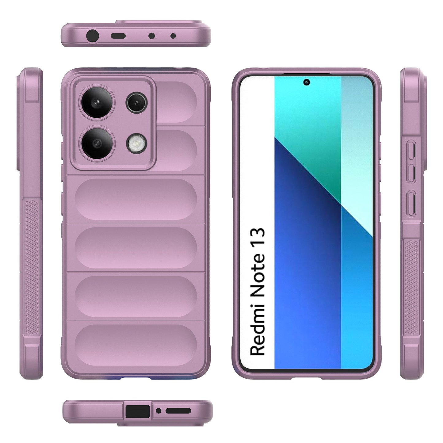 For Xiaomi Redmi Note 13 4G Phone Case TPU Rugged Protective Cover - Light Purple
