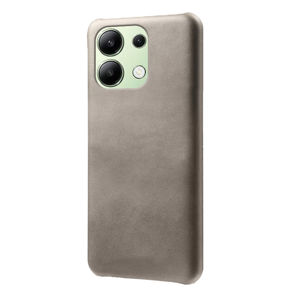 For Xiaomi Redmi Note 13 4G Phone Case Calf Textured Cushion Protective Cover - Grey