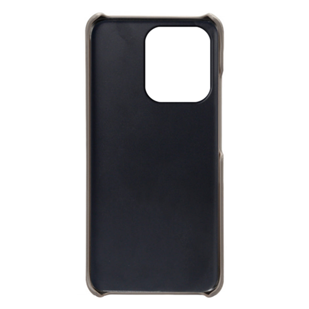 For Xiaomi Redmi Note 13 4G Phone Case Calf Textured Cushion Protective Cover - Grey