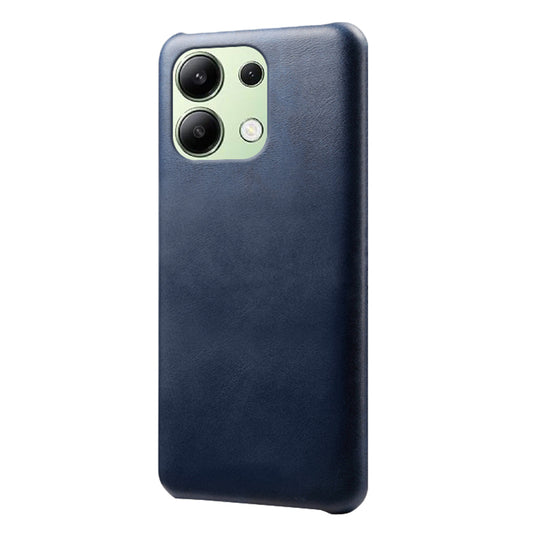 For Xiaomi Redmi Note 13 4G Phone Case Calf Textured Cushion Protective Cover - Blue