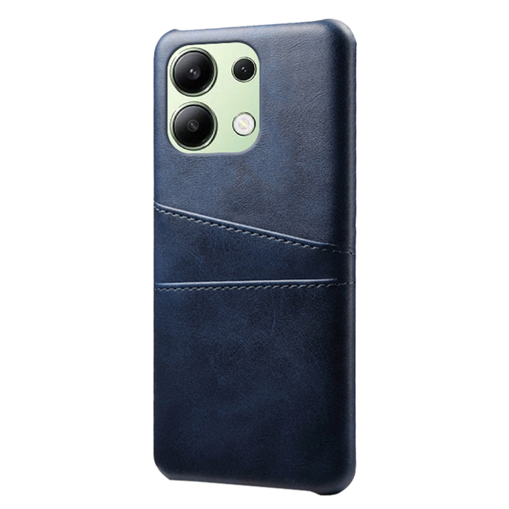 For Xiaomi Redmi Note 13 4G Phone Case Anti-Scratch Shockproof Cover with Card Holder - Blue