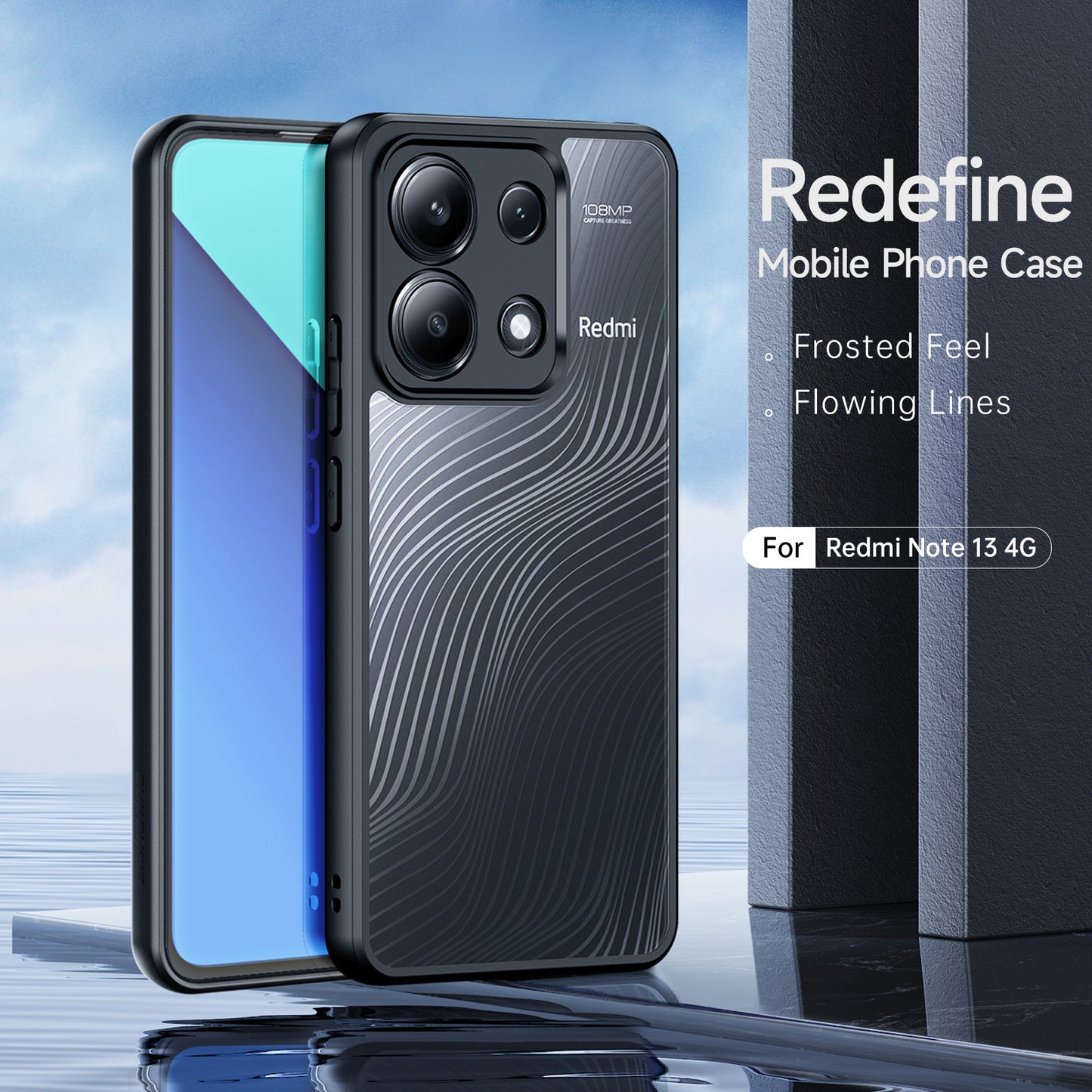 DUX DUCIS Aimo Series For Xiaomi Redmi Note 13 4G Case Shockproof Back Cover (REACH Certification) - Black