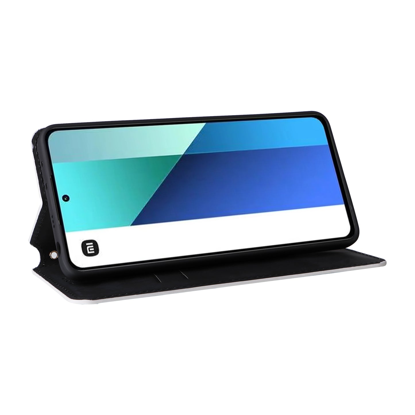 For Xiaomi Redmi Note 13 4G Wallet Case Stand Full Protection Leather Rhombus Phone Cover - Silver