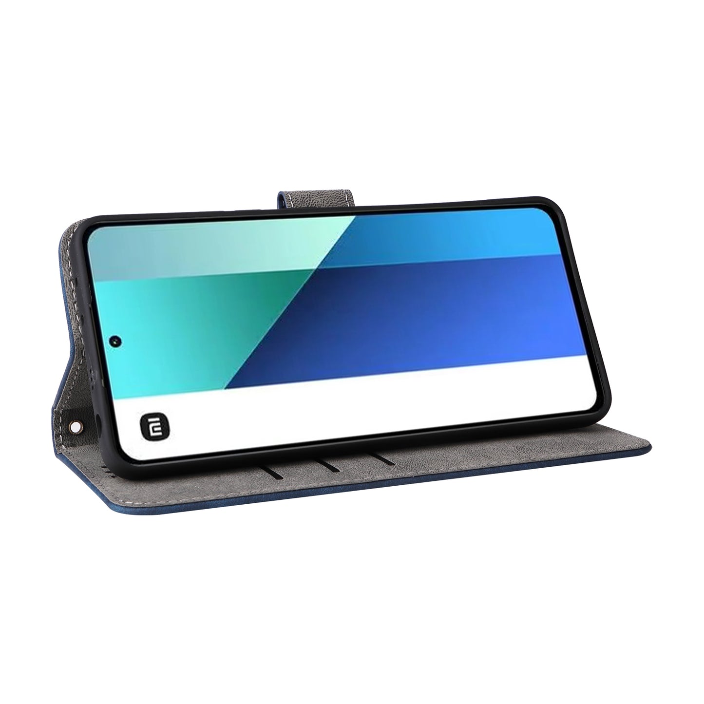 For Xiaomi Redmi Note 13 4G Wallet Leather Case Phone Cover RFID Blocking Protection - Blue