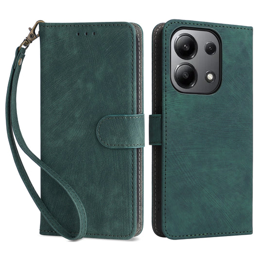 For Xiaomi Redmi Note 13 4G Wallet Leather Case Phone Cover RFID Blocking Protection - Green