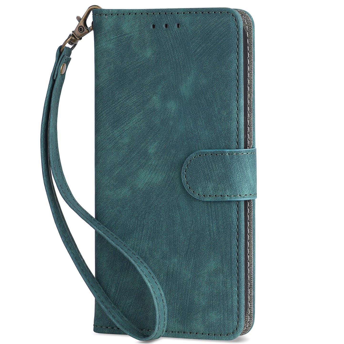 For Xiaomi Redmi Note 13 4G Wallet Leather Case Phone Cover RFID Blocking Protection - Green