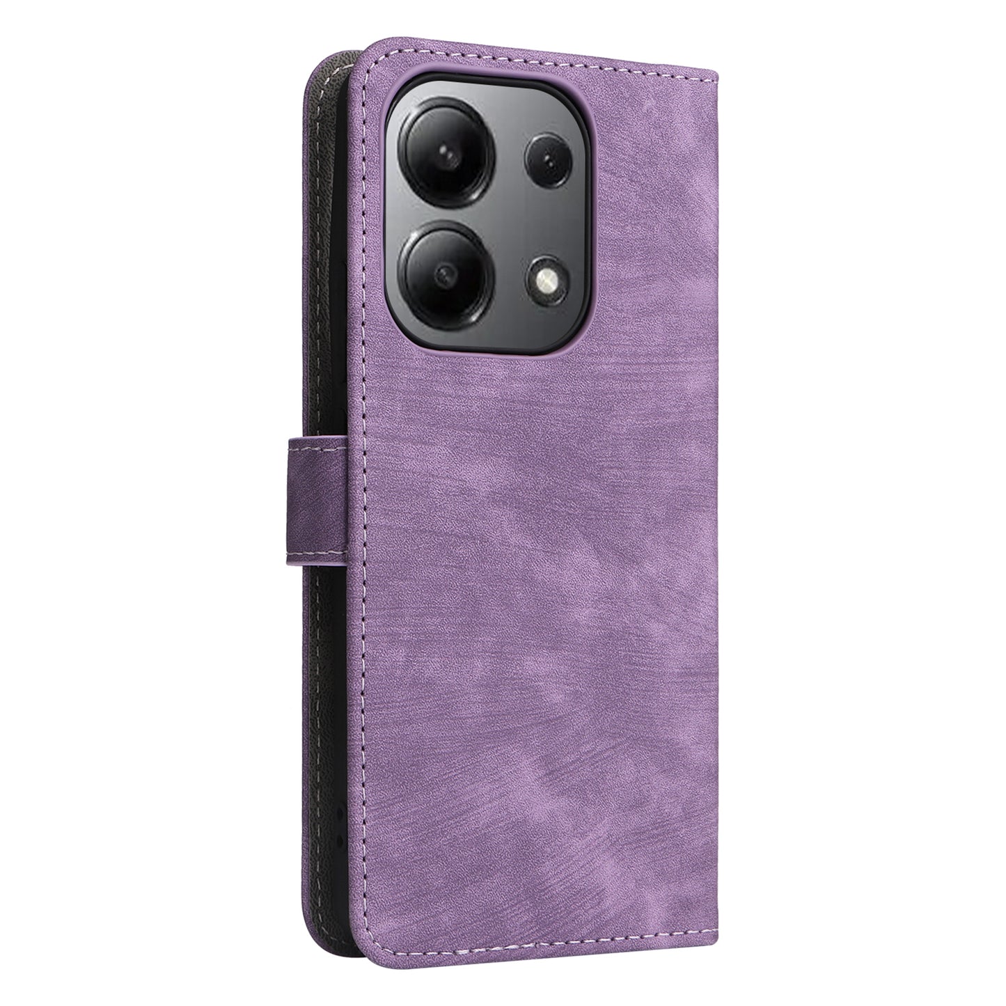 For Xiaomi Redmi Note 13 4G Wallet Leather Case Phone Cover RFID Blocking Protection - Purple