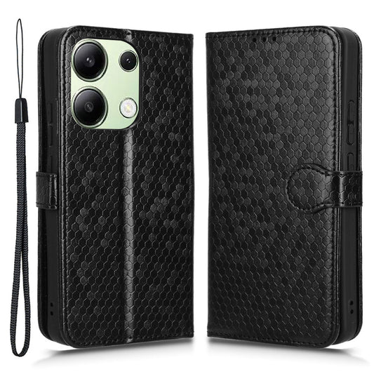 For Xiaomi Redmi Note 13 4G Flip Phone Case Wallet Leather Stand Cover - Black