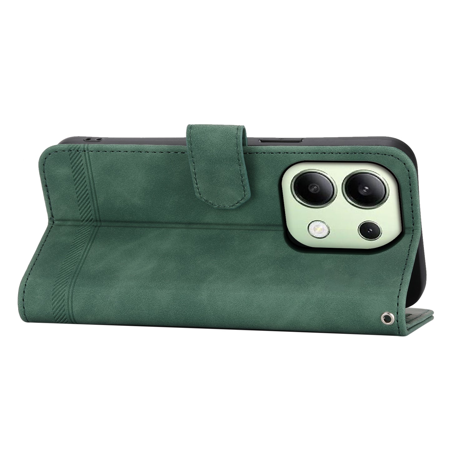 DIERFENG DF-03 for Xiaomi Redmi Note 13 4G Case Wallet Leather Flip Phone Cover - Green