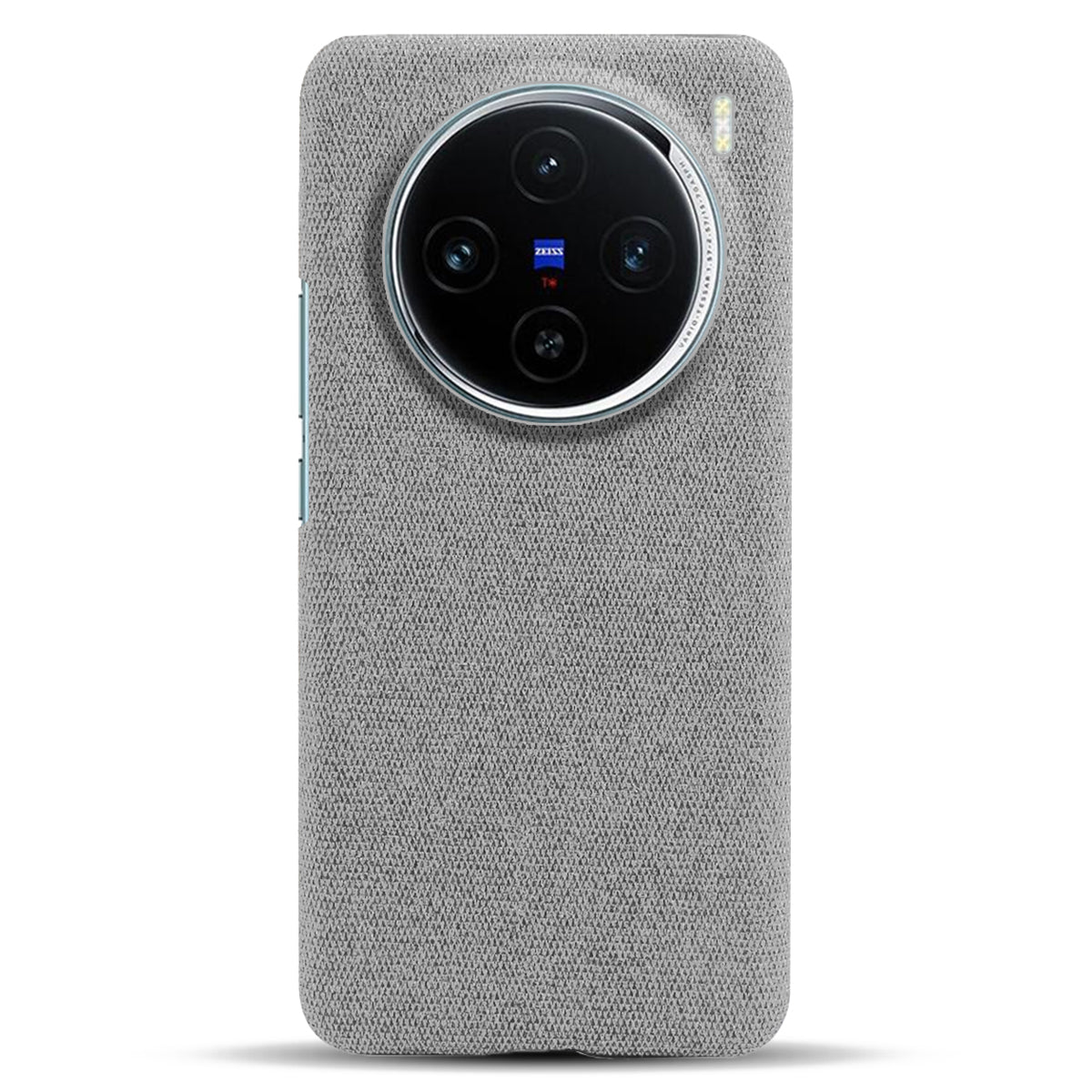 For vivo X100 5G Phone Case Cloth Texture Anti-slip Cover Solid Color - Light Grey