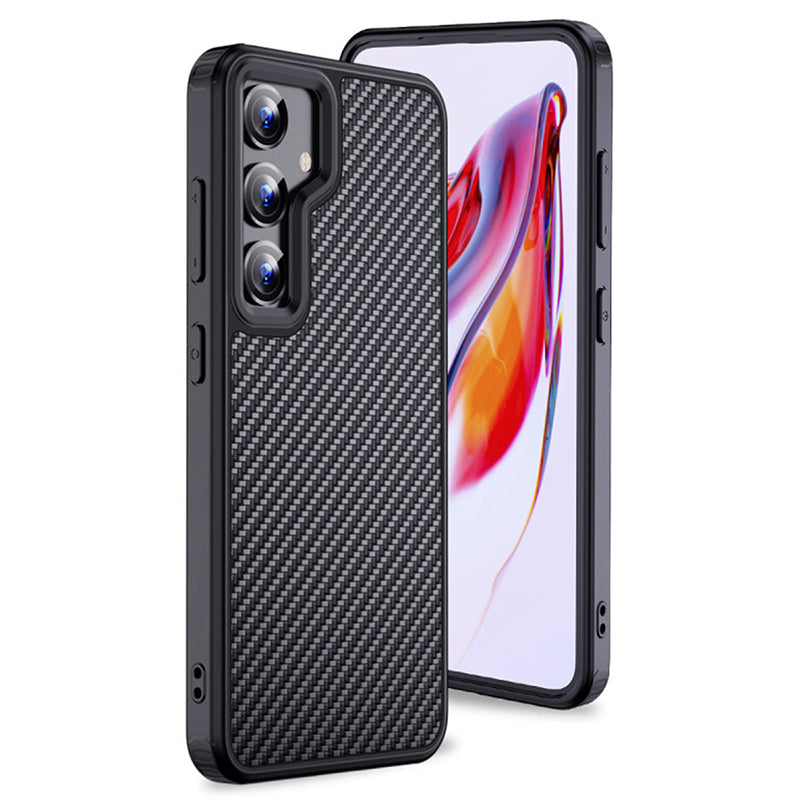 For Samsung Galaxy S24+ Magnetic Phone Case Kevlar Fiber TPU Slim-Fit Cover