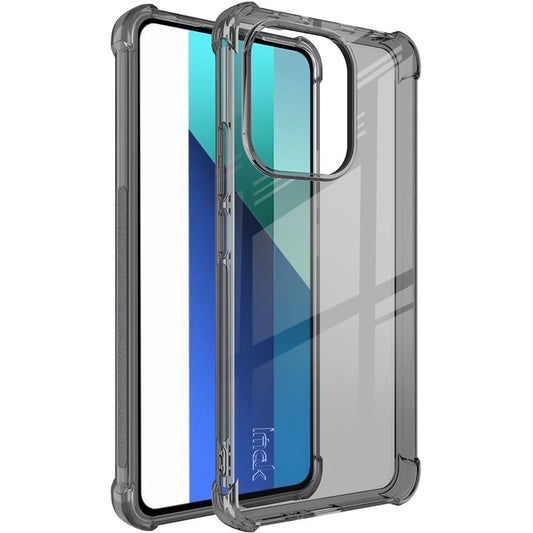 IMAK For Xiaomi Redmi Note 13 4G Back Case Scratch-proof TPU Phone Cover - Transparent Black