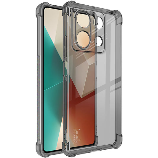 IMAK For Xiaomi Redmi Note 13 5G Case Drop-resistant TPU Phone Protective Cover - Transparent Black