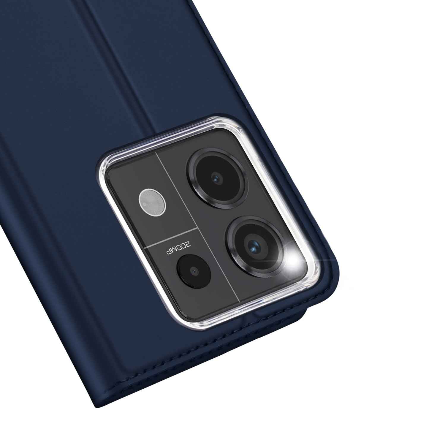 DUX DUCIS Skin Pro Series For Xiaomi Redmi Note 13 Pro 5G / Poco X6 5G Case Leather Flip Stand Card Holder Cover - Blue