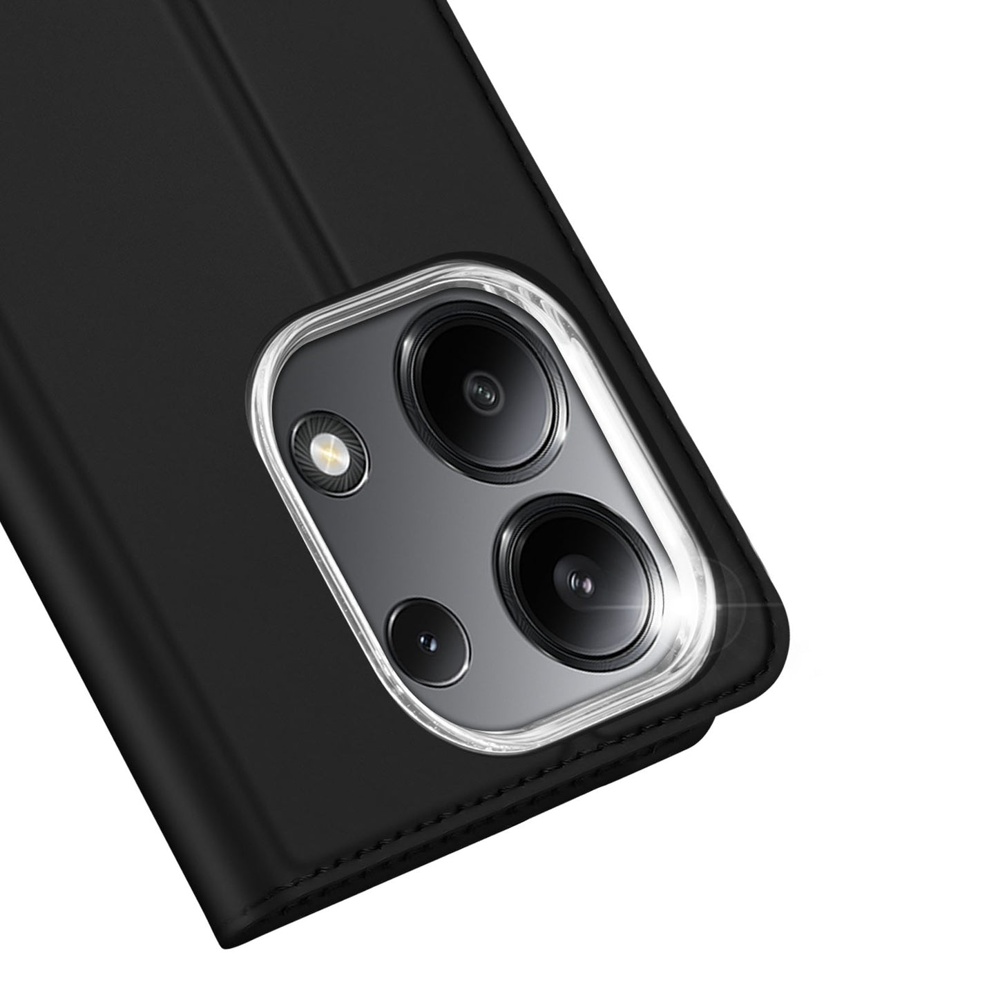 DUX DUCIS Skin Pro Series For Xiaomi Redmi Note 13 4G Case Magnetic Card Slot Phone Protector - Black