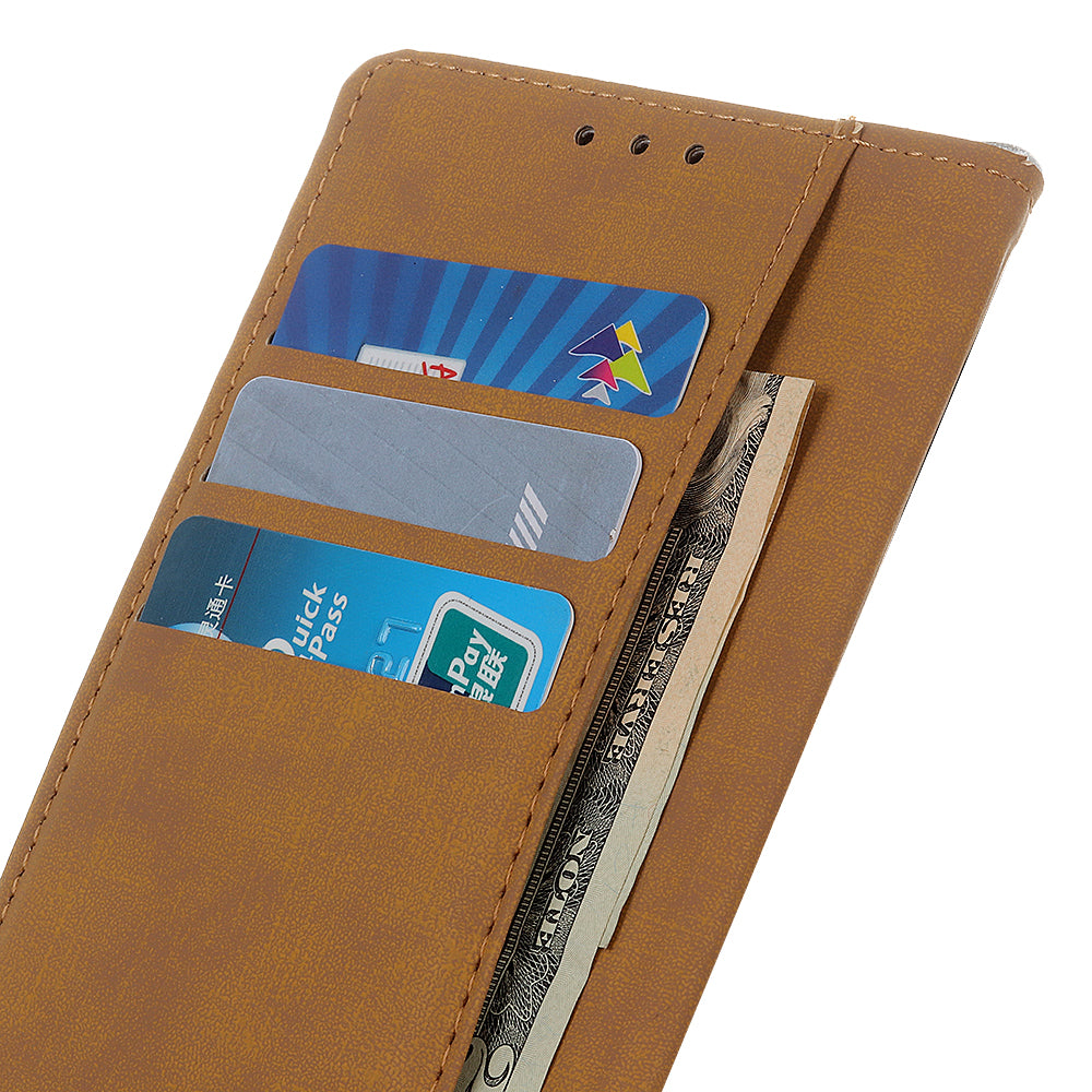 For Xiaomi Redmi Note 13 Pro 4G / Poco M6 Pro 4G Leather Case Fashionable Card Slots Phone Cover - Purple