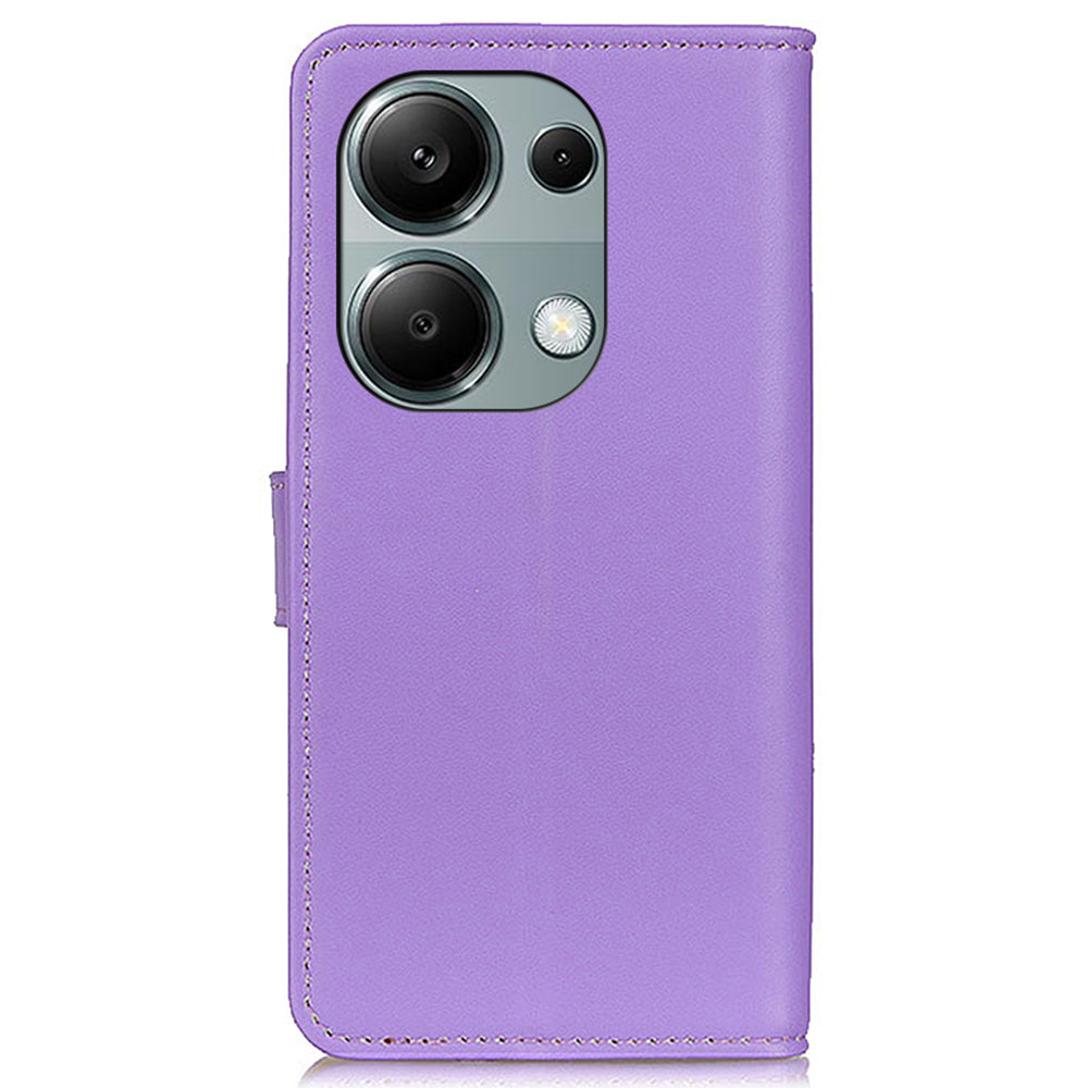 For Xiaomi Redmi Note 13 Pro 4G / Poco M6 Pro 4G Leather Case Fashionable Card Slots Phone Cover - Purple