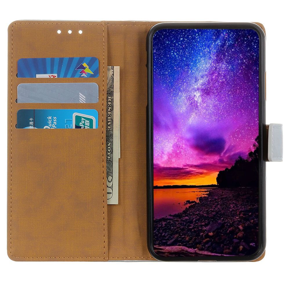 For Xiaomi Redmi Note 13 Pro 4G / Poco M6 Pro 4G Leather Case Fashionable Card Slots Phone Cover - Silver