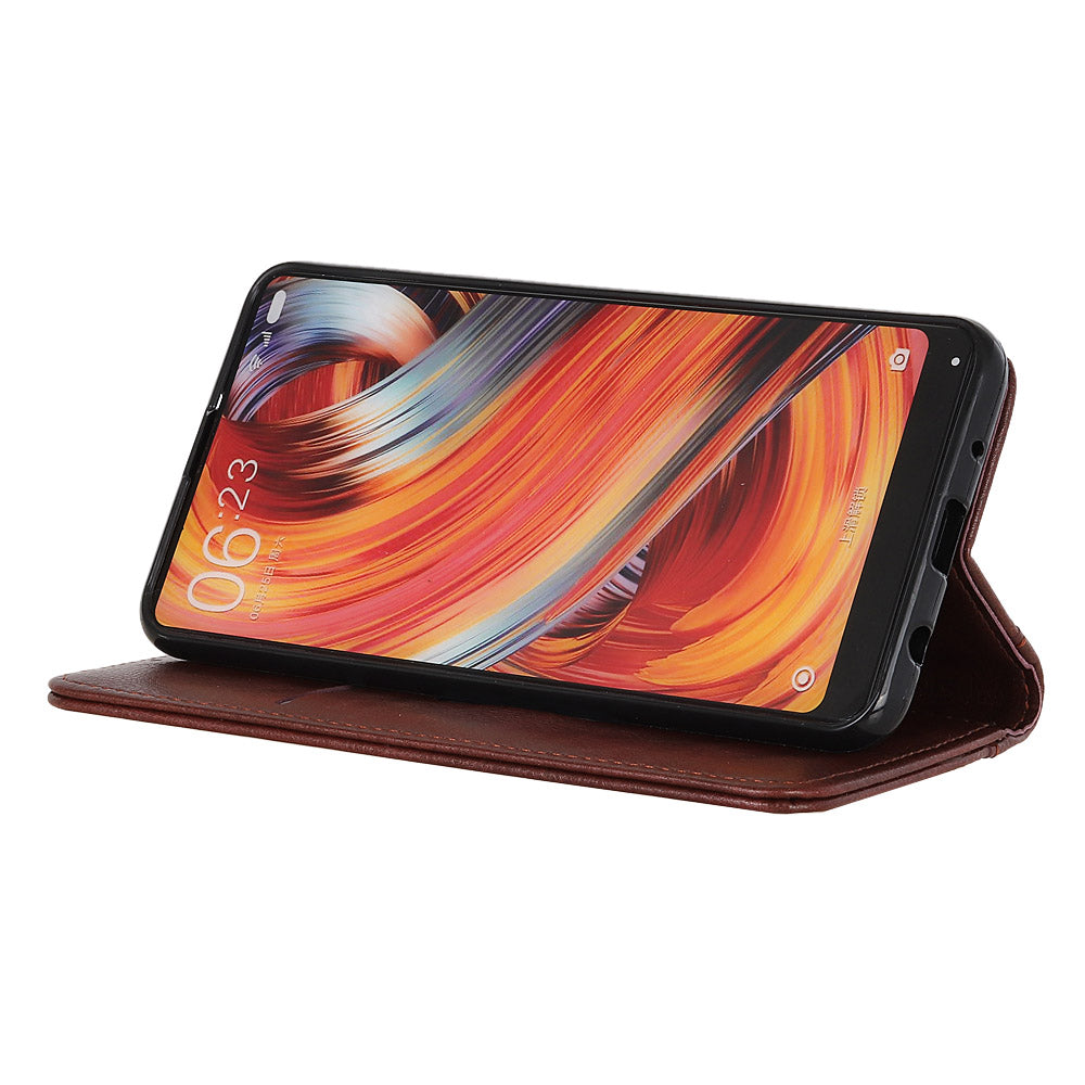 For Xiaomi Redmi Note 13 Pro 4G / Poco M6 Pro 4G Case Split Leather Stand Phone Cover - Brown