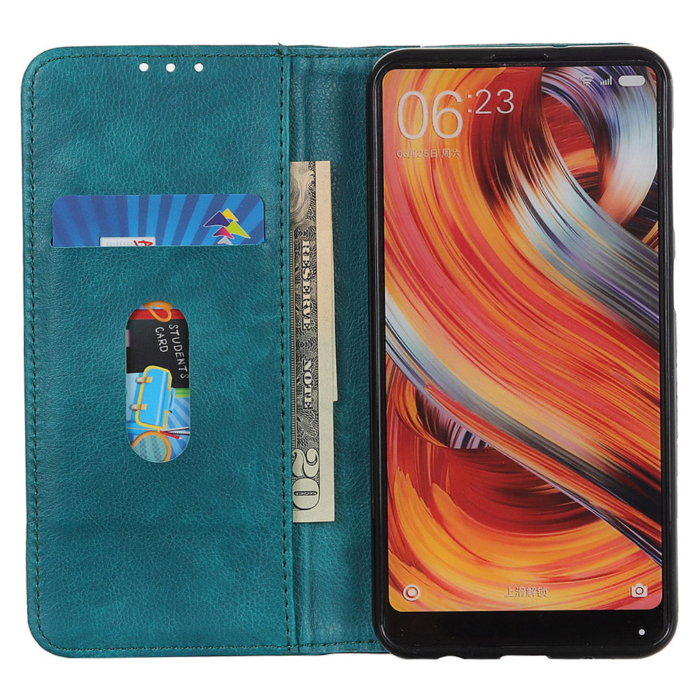For Xiaomi Redmi Note 13 Pro 4G / Poco M6 Pro 4G Case Split Leather Stand Phone Cover - Green