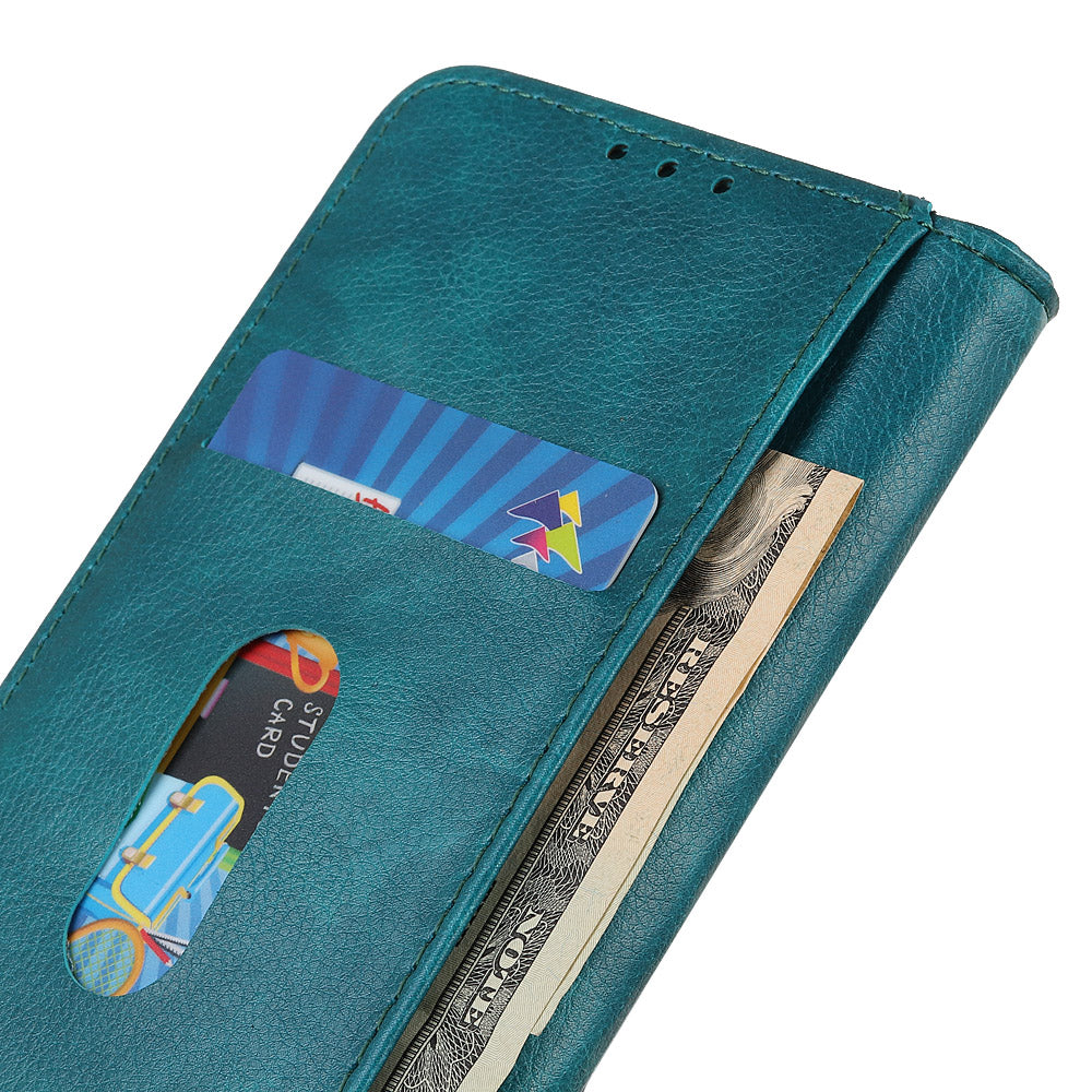For Xiaomi Redmi Note 13 Pro 4G / Poco M6 Pro 4G Case Split Leather Stand Phone Cover - Green